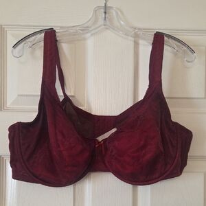 Cacique Deep Red Lace Bra